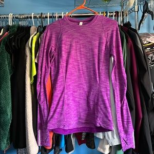 lululemon athletica Heathered Purple Long Sleeve Tee